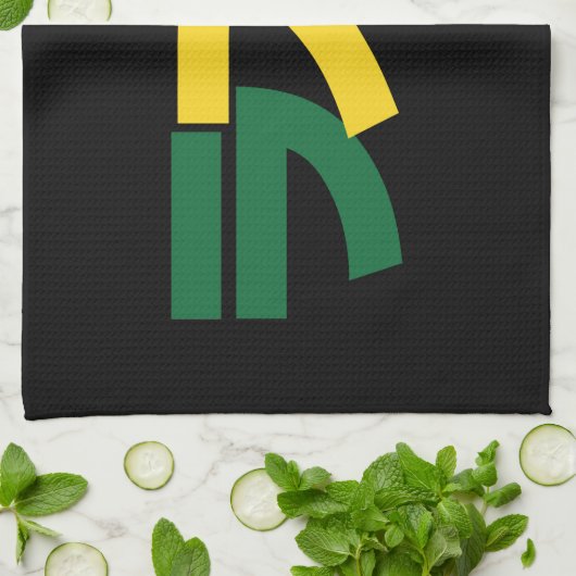 Japanse Rasta ラ タ Groen, Goud en Rood Theedoek (Gevouwen)