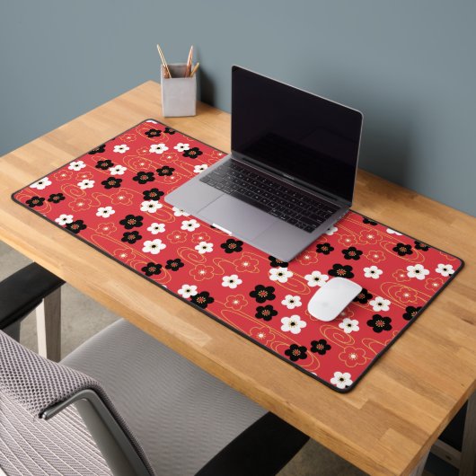 Japanse Red Sakura Cherry Blossom Flowers Bureaumat (Kantoor 2)
