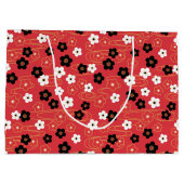 Japanse Red Sakura Cherry Blossom Flowers Groot Cadeauzakje (Achterkant)