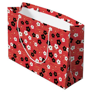 Japanse Red Sakura Cherry Blossom Flowers Groot Cadeauzakje