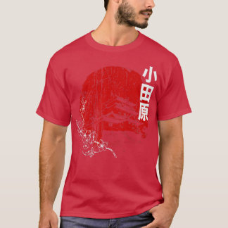 Japanse Red Sun Odawara Castle & Sakura Cherry Bl T-shirt