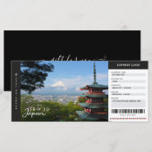 Japanse reiskaartje voor instapkaarten (Voorkant / Achterkant)