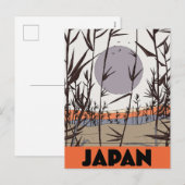 Japanse reisposter feestdagenkaart (Voorkant / Achterkant)