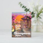 Japanse reisposter Shinagawa Briefkaart (Staand voorkant)