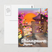 Japanse reisposter Shinagawa Briefkaart (Voorkant / Achterkant)