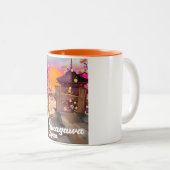 Japanse reisposter Shinagawa Tweekleurige Koffiemok (Voorkant rechts)