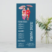 Japanse restaurant sushi diner menu (Staand voorkant)