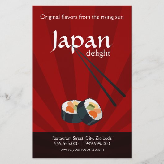 Japanse restaurantvlieger flyer (Voorkant)