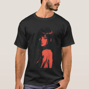 Japanse retro anime stijl t-shirt