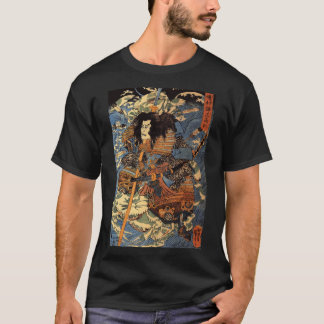 Japanse Retro Arrow gewond Samurai Riding Zee Cr T-shirt