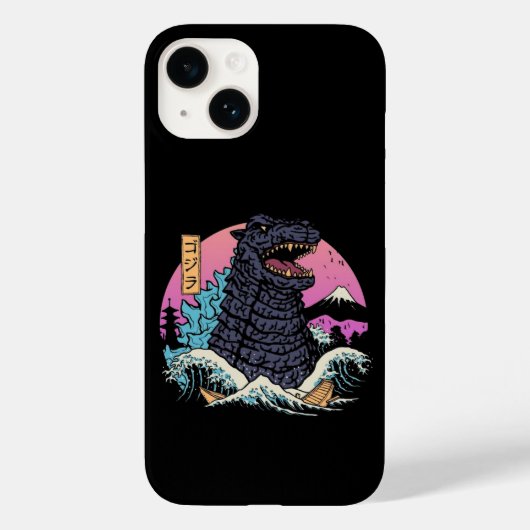 Japanse retro King Kaiju Wave Case-Mate iPhone Case (Achterkant)