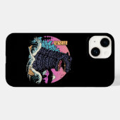 Japanse retro King Kaiju Wave Case-Mate iPhone Case (Achterkant (horizontaal))