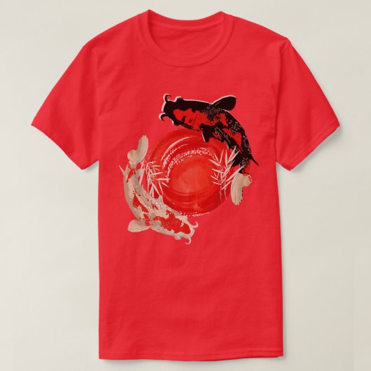 Japanse Retro Samurai Koi Fish Art (2) T-shirt (Design voorkant)