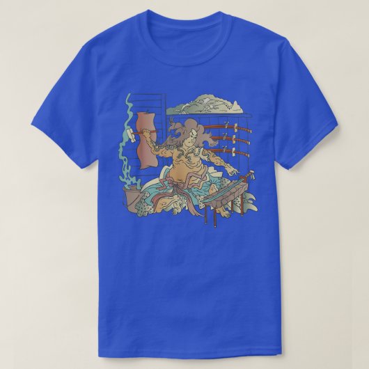 Japanse Retro Samurai Warrior Blacksmith T-shirt (Design voorkant)