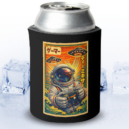 Japanse Retro Vintage UFO Astronaut Grappige Gamer Blikjeskoeler
