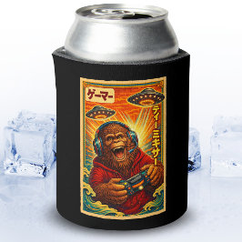 Japanse Retro Vintage UFO Bigfoot Grappige Gamer Blikjeskoeler