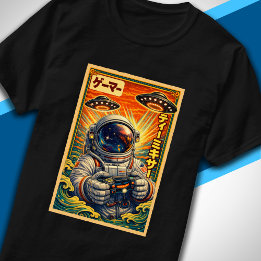 Japanse Retro Vintage UFO Ruimtevaarder Grappige G T-shirt
