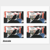 Japanse rijm rechthoekige sticker (Vel)