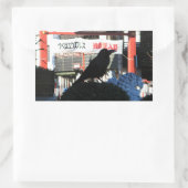 Japanse rijm rechthoekige sticker (Tas)