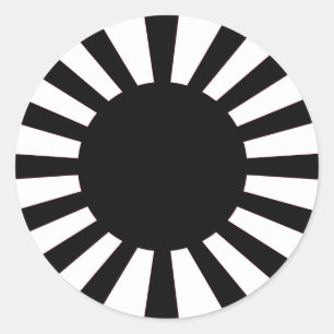 Japanse rijstzonvlag ronde sticker