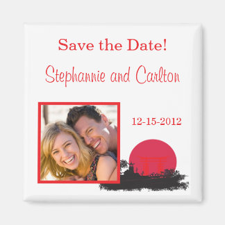 Japanse rijzende zon bruiloft aankondiging magneet