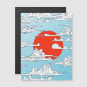 Japanse rijzende zon magneet (Voorkant / Achterkant)
