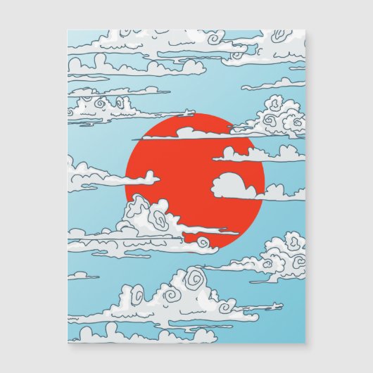 Japanse rijzende zon magneet (Voorkant)