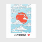 Japanse rijzende zon sticker (Vel)