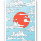 Japanse rijzende zon sticker (Voorkant)
