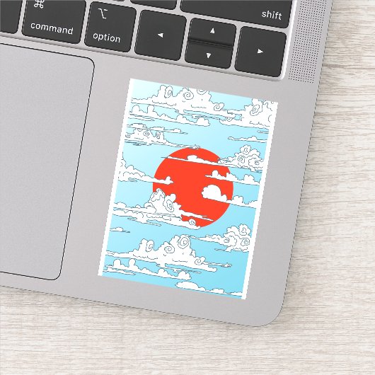 Japanse rijzende zon sticker (Detail)