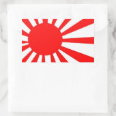 Japanse rijzende zon vlag rechthoekige sticker (Tas)