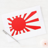 Japanse rijzende zon vlag rechthoekige sticker (Envelop)
