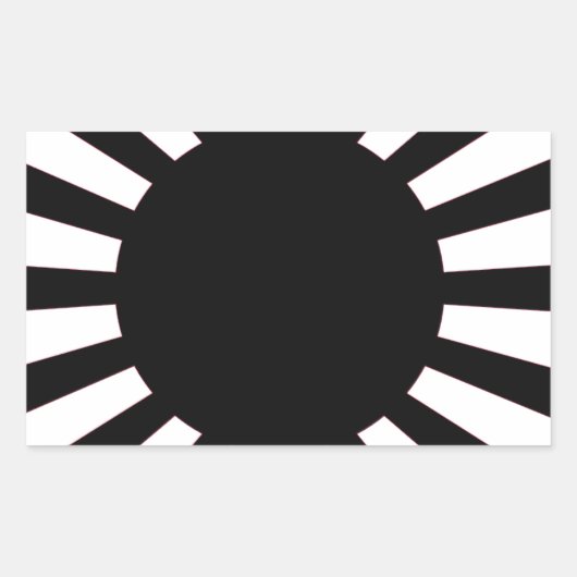 Japanse rijzende zon vlag rechthoekige sticker (Voorkant)