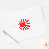 Japanse rijzende zon vlag ronde sticker (Envelop)