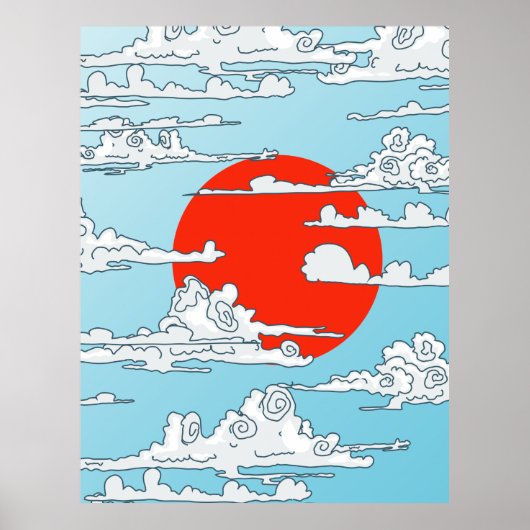 Japanse rijzon poster (Voorkant)