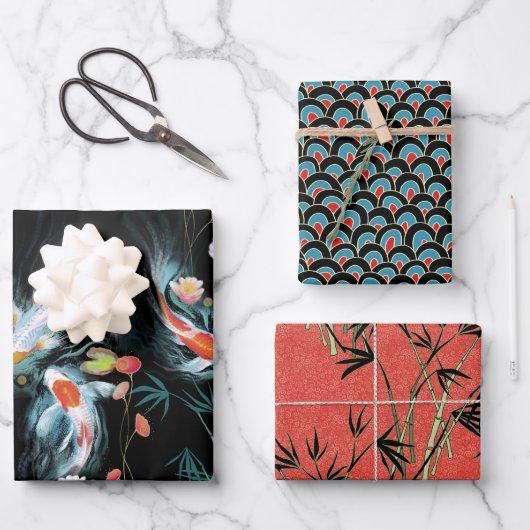 Japanse rivierbedding voor schotel inpakpapier vel (Voorkant)