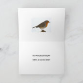Japanse Robin Birthday Card Kaart (Binnen)