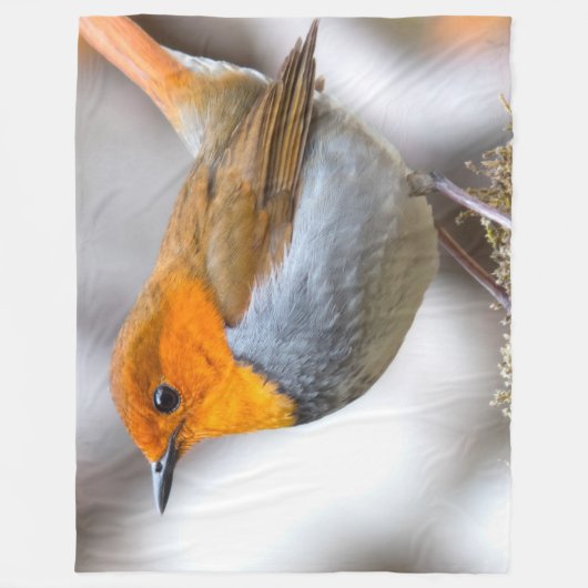 Japanse Robin Fleece Deken (Voorkant)