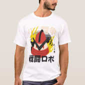 Japanse robot met vuur t-shirt (Voorkant)