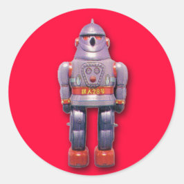 Japanse robotStickers (blad van 6) Ronde Sticker