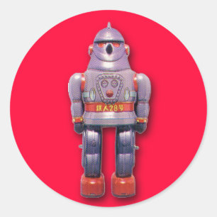Japanse robotStickers (blad van 6) Ronde Sticker