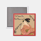 Japanse rode bonen magneet (Voorkant / Achterkant)