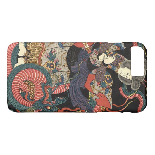  Japanse rode draak Case-Mate iPhone Case (Achterkant (Horizontaal))