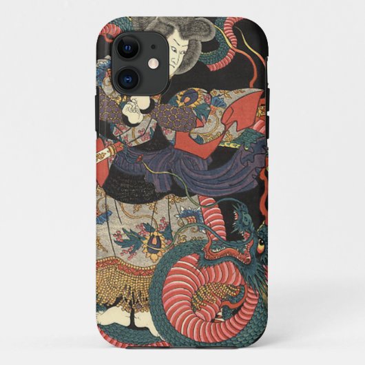  Japanse rode draak Case-Mate iPhone Case (Achterkant)