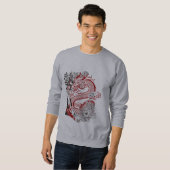 Japanse Rode Draak Heren Sweatshirt (Voorkant volledig)