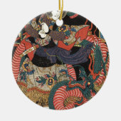 Japanse rode draak Keramisch Ornament (Voorkant)