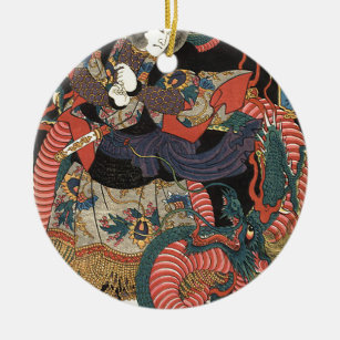  Japanse rode draak Keramisch Ornament