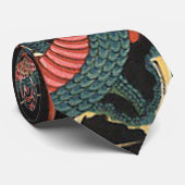  Japanse rode draak Stropdas (Opgerold)