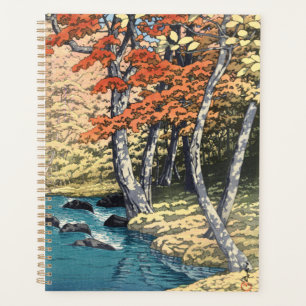 Japanse Rode Esdoorn Rivier Shin-hanga Poster Planner