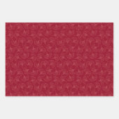 Japanse Rode Kimono Patronen Set van Drie Inpakpapier Vel (Voorkant 3)